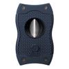 Colibri Premium SV-Cut 2 in 1 Cigar Cutter - Ergonomic Stainless Steel V-Cut and Straight Cut Style Spring-Loaded Blade, Ideal for up to 60+ Ring Gauge - Gift for Cigar Enthusiasts (Midnight Navy) view 1