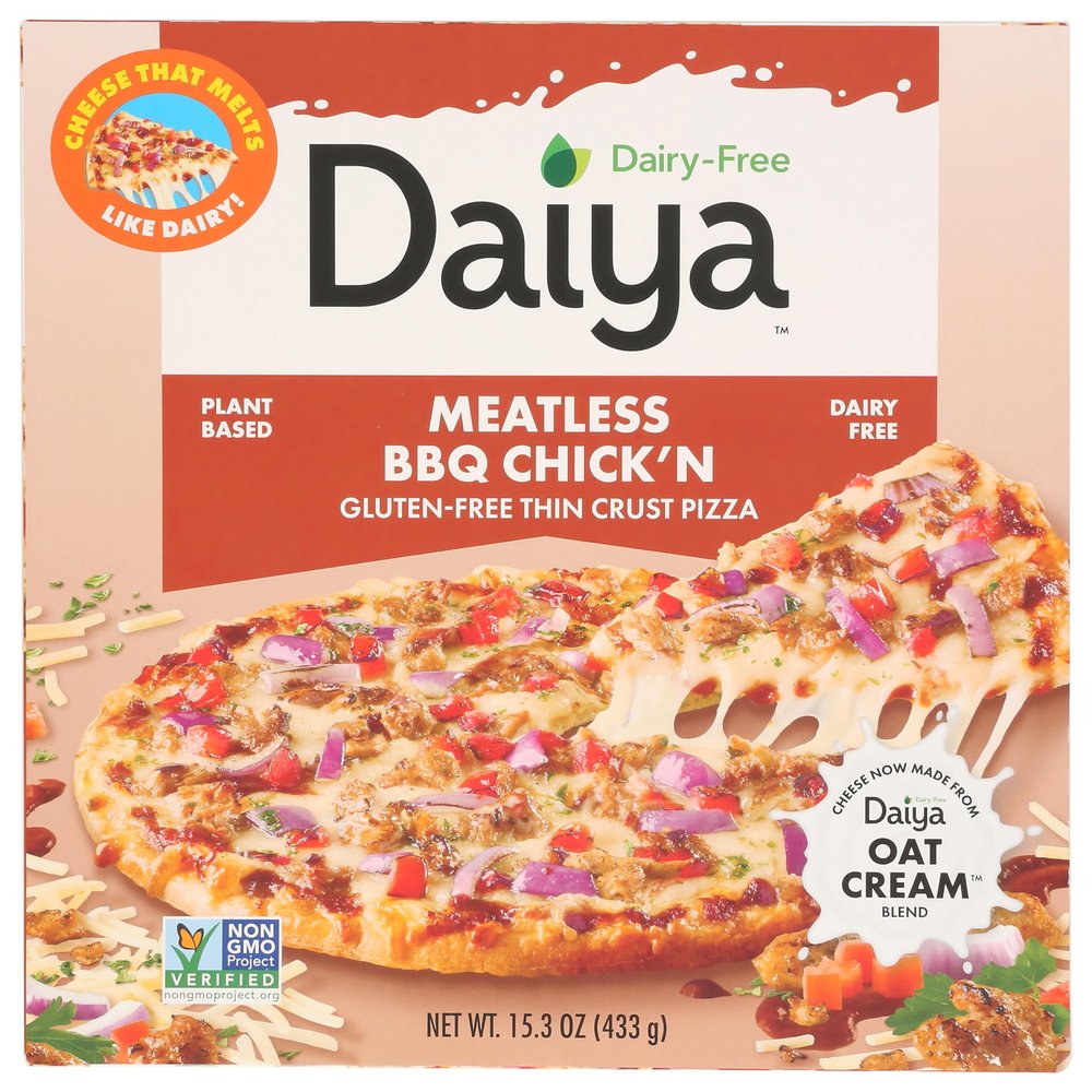 DAIYA BBQ Plant Based Chick'n Style Pizza, 15.3 OZ