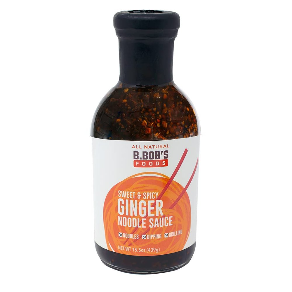 B.Bob's Sweet & Spicy Ginger Noodle Sauce (1Pack) - Asian inspired sauce perfect for Dumplings, Noodles or a Marinade