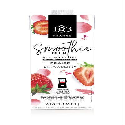 1883 Strawberry Smoothie 1L Carton, Made with real fruit, no preservatives, vegan Approved, GMO Free