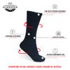 Diamond Star Diabetic Socks, Non-Binding Circulatory Cushion Cotton Crew Diabetic Socks for Men Women 10-13 (3 Pairs Navy) view 3