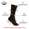 Diamond Star Diabetic Socks, Non-Binding Circulatory Cushion Cotton Crew Diabetic Socks for Men Women 9-11 (3 Pairs Brown) view 3