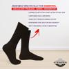 Diamond Star Diabetic Socks, Non-Binding Circulatory Cushion Cotton Crew Diabetic Socks for Men Women 9-11 (3 Pairs Brown) view 4