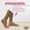 Diamond Star Diabetic Socks, Non-Binding Circulatory Cushion Cotton Crew Diabetic Socks for Men Women 13-15 (3 Pairs Khaki) view 4