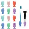 HyzaPhix 12pcs Silicone Toothbrush Holder Travel Toothbrush Protector Fish Toothbrush Head Cover for Kids Children Bathroom view 1