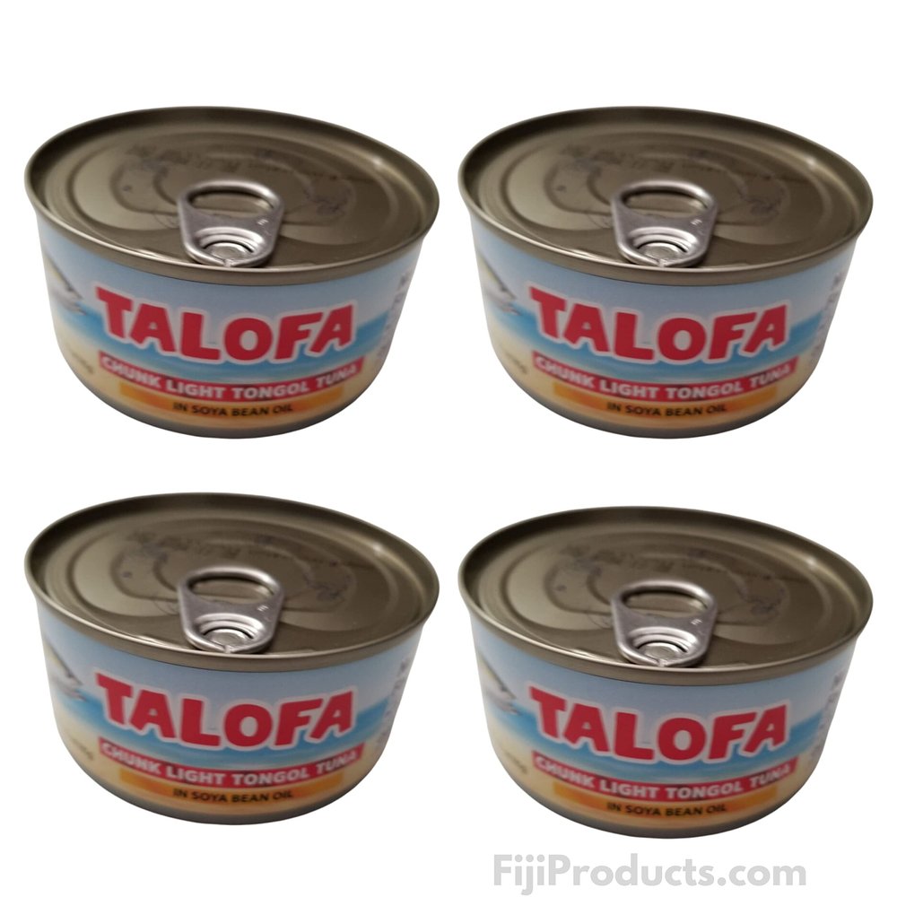 (Pack of 4 x 130g) *TALOFA* Chunk Light Tongol Tuna, Quality and Flavor | Sold by FijiProducts.com
