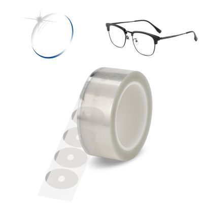 Hasefam 1000Pcs Clear Lens Edging Blocking Pads Optical Eyeglasses Transparent Oval Anti Slip Adhesive Sticker Tape Processing Polishing for Glasses Auto Edger Accessories (1.02x1.65inch)