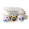 Friendsheep Wool Dryer Balls, Organic Reusable Fabric Softener Alternative for Laundry, Handmade, Fair Trade, Hypoallergenic, Eco-Friendly, Plastic-Free (3 Pack XL  Lavender Fields Bee Flower) view 1