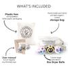 Friendsheep Wool Dryer Balls, Organic Reusable Fabric Softener Alternative for Laundry, Handmade, Fair Trade, Hypoallergenic, Eco-Friendly, Plastic-Free (3 Pack XL  Lavender Fields Bee Flower) view 2