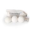 Friendsheep Wool Dryer Balls, Organic Reusable Fabric Softener Alternative for Laundry, Handmade, Fair Trade, Hypoallergenic, Eco-Friendly, Plastic-Free (3 Pack XL  White Trio) view 1