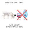 Friendsheep Wool Dryer Balls, Organic Reusable Fabric Softener Alternative for Laundry, Handmade, Fair Trade, Hypoallergenic, Eco-Friendly, Plastic-Free (3 Pack XL  White Trio) view 3