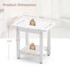 LUE BONA Shower Bench Seat, White HDPS Shower Benches for Inside Shower, Waterproof Shower Stool for Shaving Legs Foot Stool for Spa Bathroom, Weather Resistant/Non-Slip/Handles/Indoor or Outdoor Use view 2