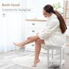 LUE BONA Shower Bench Seat, White HDPS Shower Benches for Inside Shower, Waterproof Shower Stool for Shaving Legs Foot Stool for Spa Bathroom, Weather Resistant/Non-Slip/Handles/Indoor or Outdoor Use view 3