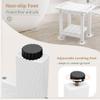 LUE BONA Shower Bench Seat, White HDPS Shower Benches for Inside Shower, Waterproof Shower Stool for Shaving Legs Foot Stool for Spa Bathroom, Weather Resistant/Non-Slip/Handles/Indoor or Outdoor Use view 4