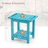 LUE BONA HDPS Shower Bench Seat, Sky Blue Shower Benches for Inside Shower with Shelf, Waterproof Shower Chair Foot Stool for Spa Bathroom, Weather Resistant/Non-Slip/Handles/Indoor or Outdoor Use view 2
