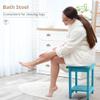 LUE BONA HDPS Shower Bench Seat, Sky Blue Shower Benches for Inside Shower with Shelf, Waterproof Shower Chair Foot Stool for Spa Bathroom, Weather Resistant/Non-Slip/Handles/Indoor or Outdoor Use view 3