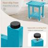 LUE BONA HDPS Shower Bench Seat, Sky Blue Shower Benches for Inside Shower with Shelf, Waterproof Shower Chair Foot Stool for Spa Bathroom, Weather Resistant/Non-Slip/Handles/Indoor or Outdoor Use view 4