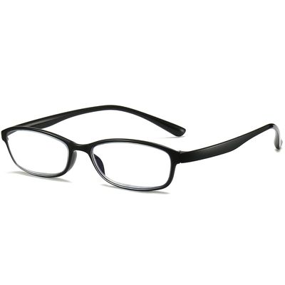 ANRRI Classic Oval Blue Light Blocking Reading Glasses for Women and Men Small Lightweight Black Frame No-Pressure on Nose +2.50 Magnification