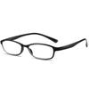 ANRRI Classic Oval Blue Light Blocking Reading Glasses for Women and Men Small Lightweight Black Frame No-Pressure on Nose +2.50 Magnification view 1