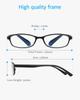 ANRRI Classic Oval Blue Light Blocking Reading Glasses for Women and Men Small Lightweight Black Frame No-Pressure on Nose +2.50 Magnification view 4