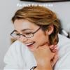 ANRRI Classic Oval Blue Light Blocking Reading Glasses for Women and Men Small Lightweight Red Frame No-Pressure on Nose +1.00 Magnification view 3