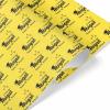 Customized School Name Grad 2023 Yellow School Colors Wrapping Paper Personalized Granddaughter Name Celebrate Your Milestone with Graduation Wrapping Paper Featuring Caps and Diplomas 5 Rolls view 3