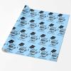 MyPupSocks Personalized Grad Cap Class of 2023 Blue Congrats Grad Wrapping Paper Custom Nephew Name Graduation Wrapping Paper with Polka Dots and Stripes for a Fun Look 5 Rolls view 2