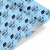 MyPupSocks Personalized Grad Cap Class of 2023 Blue Congrats Grad Wrapping Paper Custom Nephew Name Graduation Wrapping Paper with Polka Dots and Stripes for a Fun Look 5 Rolls view 3