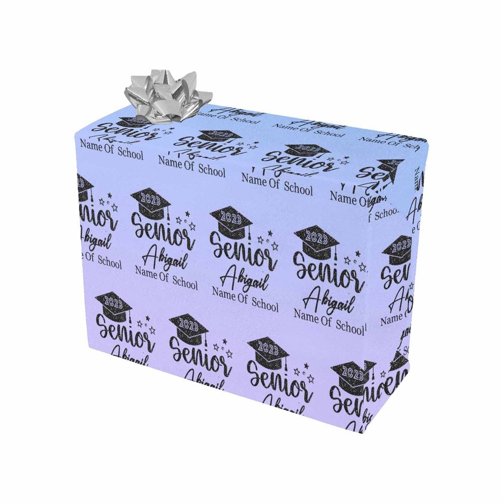 MyPupSocks Custom Senior 2023 Graduation Gift Wrap Personalized Brother Name to Make Your Gift Stand Out 5 Rolls