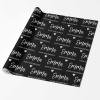 MyPupSocks Customized Grandpa Birthday Wrapping Paper Roll Personalized Black Create a Memorable Birthday Gift with Personalized Wrapping Paper 1 Roll view 2