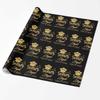 MyPupSocks Custom Senior 2023 Gold and Black Class of 2023 Wrapping Paper Personalized Girlfriend Name Personalized Graduation Wrapping Paper with Your Grad's School and Year 5 Rolls view 2