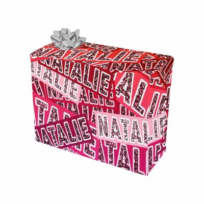 MyPupSocks Customized Add Your Multi Men Women Name Wrapping Paper Design for Christmas Red Present Gift Wrap Paper for Boys, Girls, Men, Women, All Occasion 2 Rolls