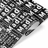 MyPupSocks Custom Mom Dad Name Wrapping Paper Design for Christmas Black Wrapping Paper Roll 3 Rolls view 3