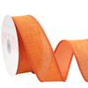 VATIN Linen Wired Ribbon,1-1/2 Inch X 10 Yard,Orange Burlap Wired Ribbon for Big Bow Crafts,Wreaths, Christmas Tree Decoration,Gift Wrapping view 1