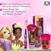Mr.White Princess Pouch Set for Kids - Toothbrush with Suction Cup at The Base, Bristle Cover, Delicate Mint-Flavoured Children's Toothpaste, 75 ml Format and Glass view 2