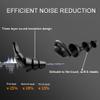 1 Pair Silicone Quiet Ear Plugs, Reusable Noise Reduction Earplugs Hearing Protection Earplug for Sleeping Noise Cancelling - Black view 2