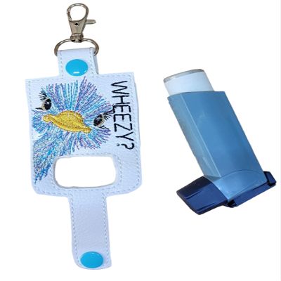 Bow Wow Pet Wear Ostrich wheezy Inhaler Holder Key chain Key Fob
