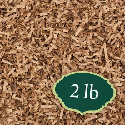 Arcadia Garden Products Confetti Cut Kraft Paper Shred Filler, Recyclable Packing for Packaging, Shipping, Moving, Cushioning, Gift Baskets, Gift Wrapping, Holidays, and Crafts, 2 lb