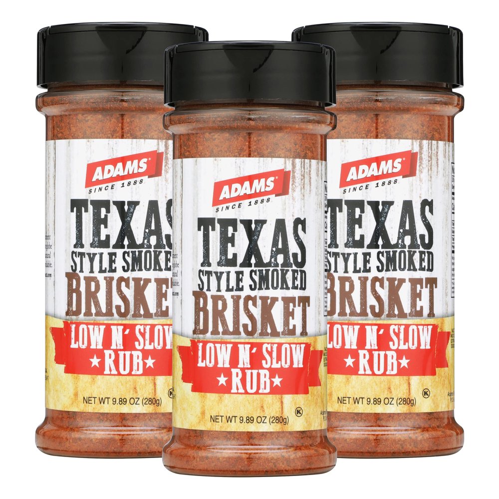 Adams Texas Style Smoked Brisket Low N Slow Rub, 9.89 Ounce Bottle (Pack of 3)