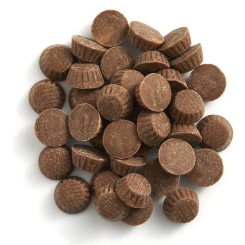 BakeDeco Mini Milk Chocolate Peanut Butter Cups, Replacement for Callebaut Gertrude Hawk 1 Pound