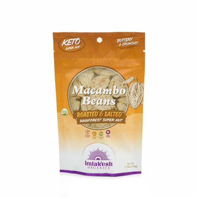 Imlak'esh Organics, Macambo Beans (1.75-Ounce Pouch), Snackable Super-Nuts  Keto | Paleo | Regenerative | Heirloom | Fiber | Protein | Gluten-Free | Non-GMO