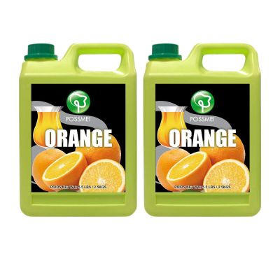 Possmei Orange Flavored Syrup, 5.5 Pound Plastic Jar 2 Pack