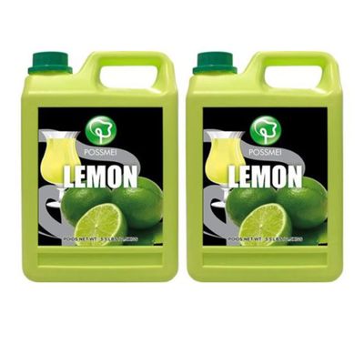 Possmei Lemon Flavored Syrup, 5.5 Pound Plastic Jar 2 Pack