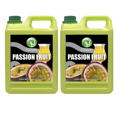 Possmei Passion Fruit Flavored Syrup, 5.5 Pound Plastic Jar 2 Pack