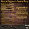 Lone Star Black Pepper Beef Jerky - 1 Pound Resealable Bag - Hickory Smoked Handcrafted Flavor - High Protein Healthy Meat Snack view 2