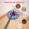 2 Pack Mop Replace Heads Compatible for OCeda, Spin Mop Refill Head Replacement for RinseClean 2-Tank System - Fluffy Microfiber, Machine Washable and Easy to Replace view 4