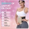 Castor Oil Pack Wrap  Reusable Organic Castor Oil Packs for Liver (Compress), Less Mess, Anti Leak Outer Layer, Soft Cotton (Apricot) view 2
