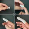 Approx. 420 Pcs Latex Finger Cots, Disposable Medium Finger Gloves, Fingertip Protectors, Thumb Covers, Sleeves Covers Protection for Fingertips(White) view 4