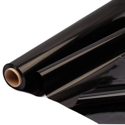 CMFYHM Black Cellophane Wrap Roll,Colorful Cello 34 In Wide X 100 Ft Long, Translucent Colored Cellophane Wrapping Paper for Gift Baskets Wrap, Treats, Holiday, DIY Arts Crafts Decoration (Black)