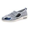 Women Men Extra Wide Edema Sandal Elder Adjustable Swollen Feet Diabetic Slippers Breathable Mesh Anti-Slip Rubber Sole Walking Sneaker,Grey a,7 view 1